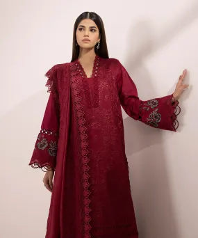 3 Piece - Embroidered Jacquard Suit