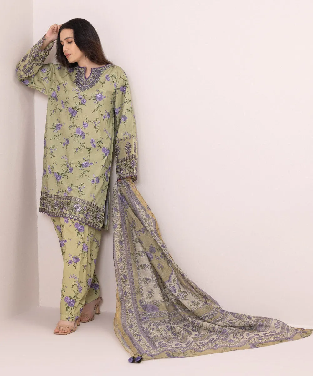 3 Piece - Embroidered Lawn Suit