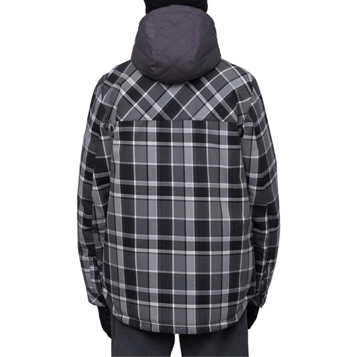 686 Woodland Insulated Snowboard Jacket - Charcoal Plaid