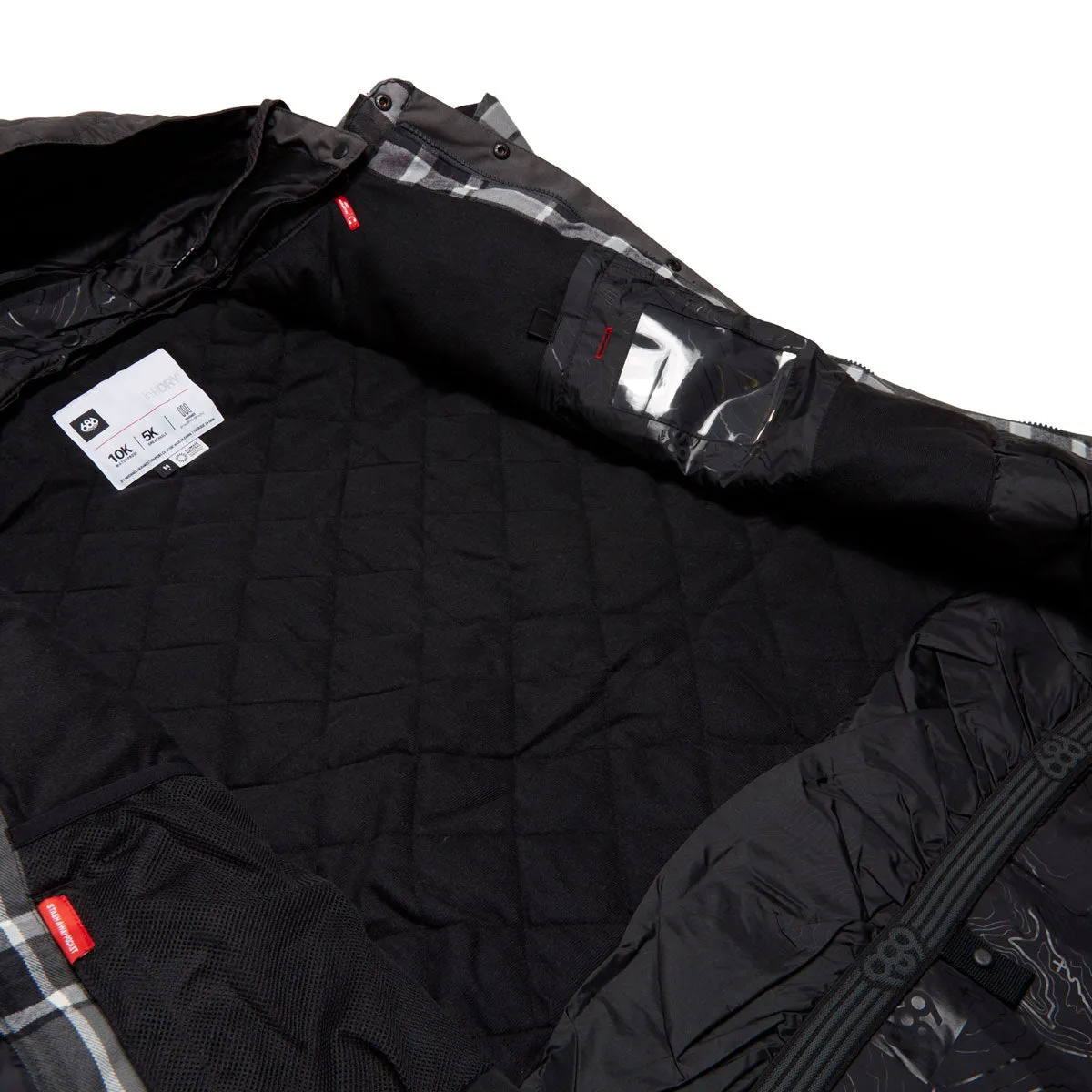 686 Woodland Insulated Snowboard Jacket - Charcoal Plaid