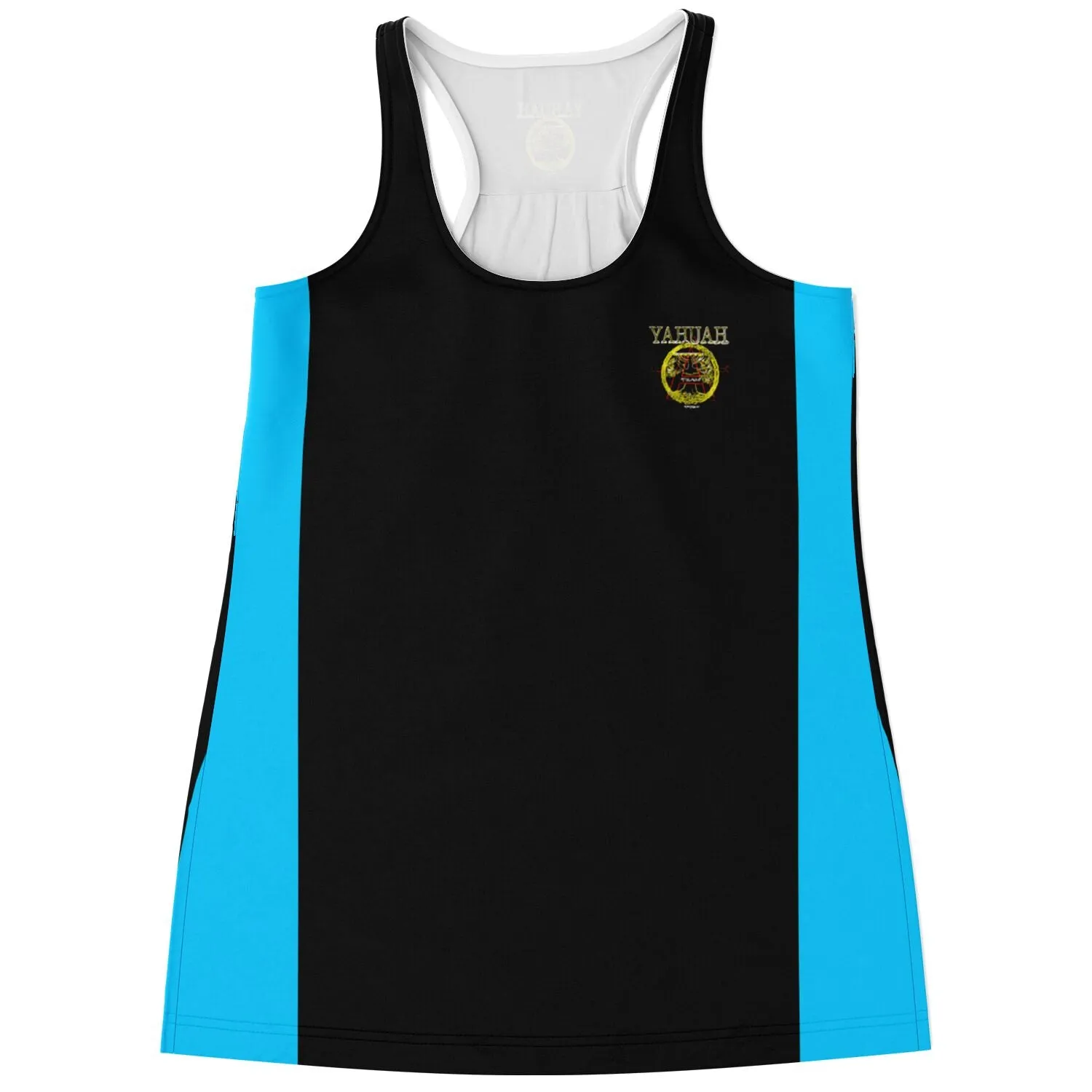 A-Team 01 Blue Ladies Designer Flowy Racerback Tank Top