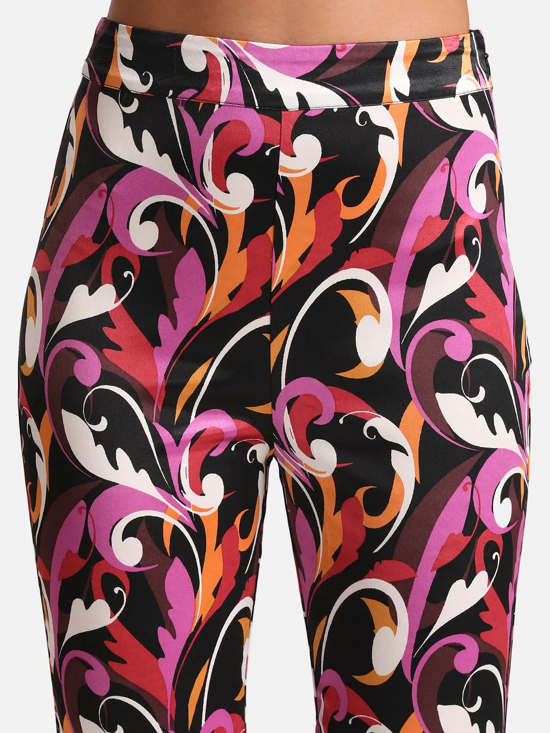 Abstract Printed Bell Bottom Pants