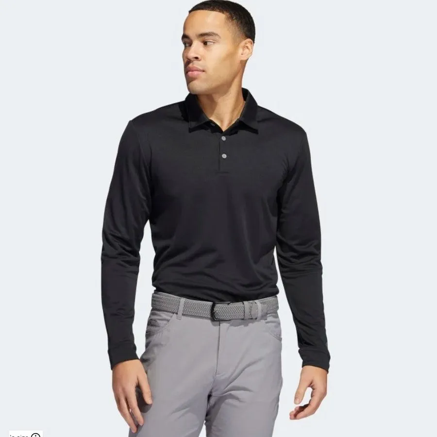 Adidas Long Sleeve Polo Shirt - Black