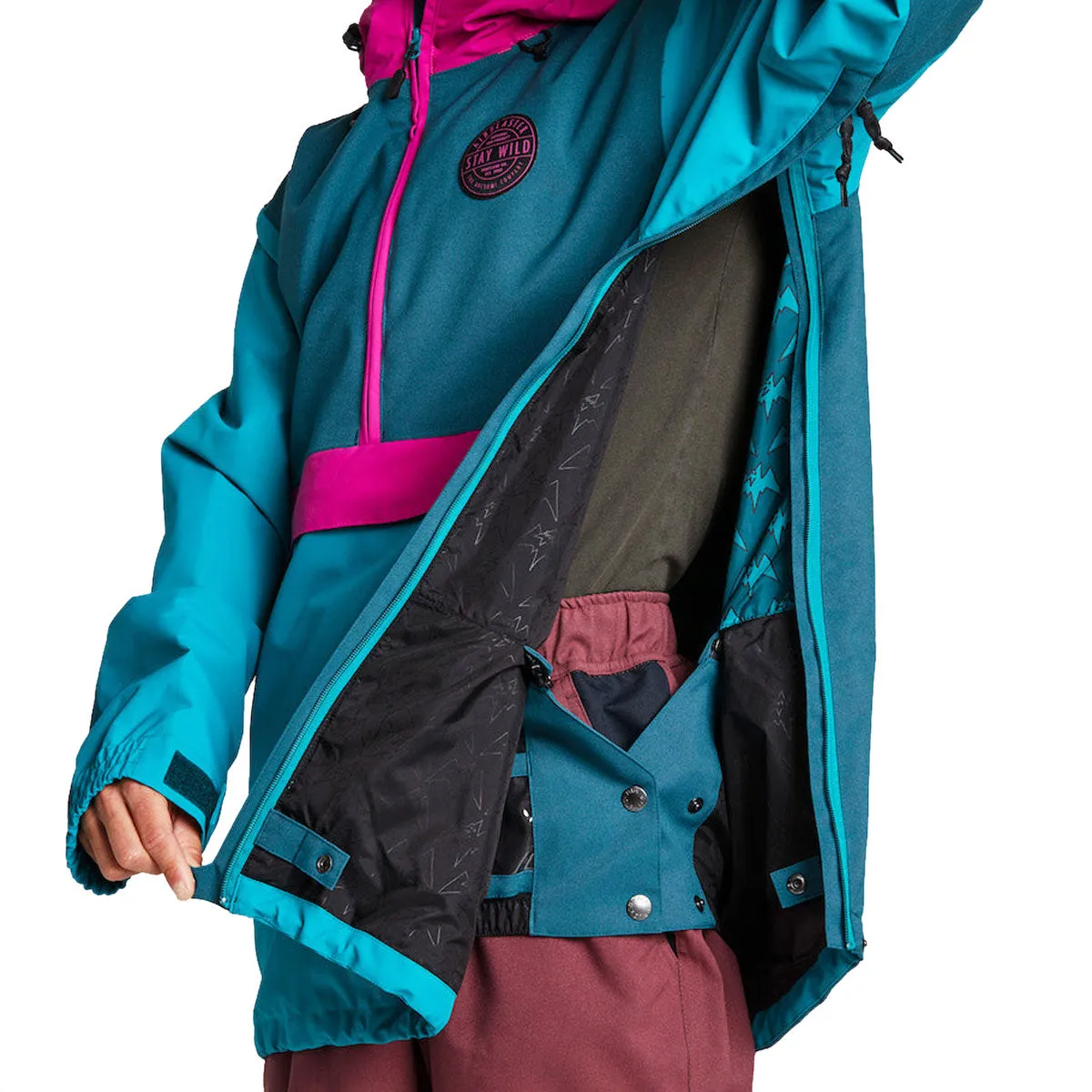 Airblaster Trenchover 2024 Snowboard Jacket - Green Yetiflage