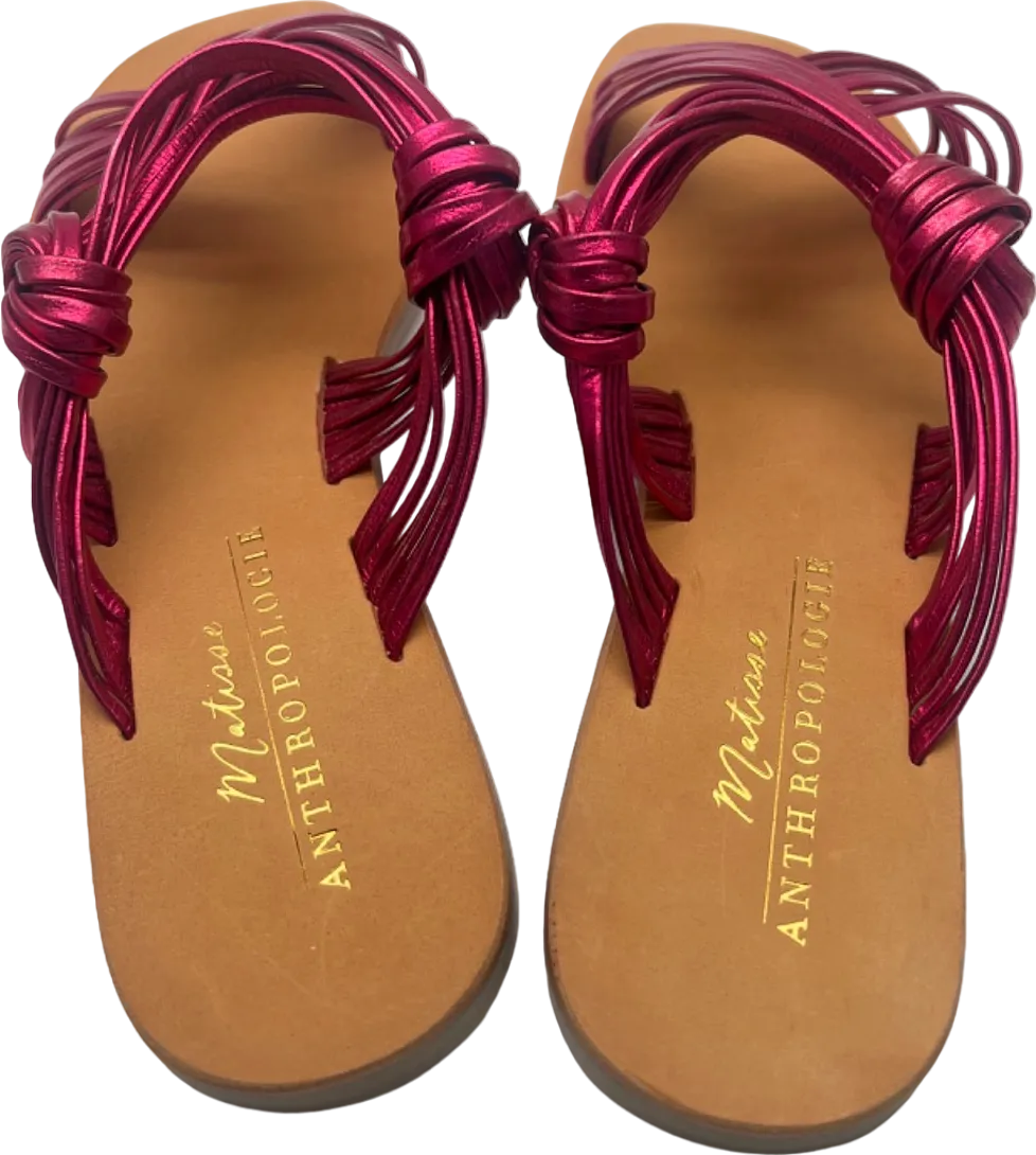 Anthropologie Beach by Matisse Red Mystic Sandals UK 7