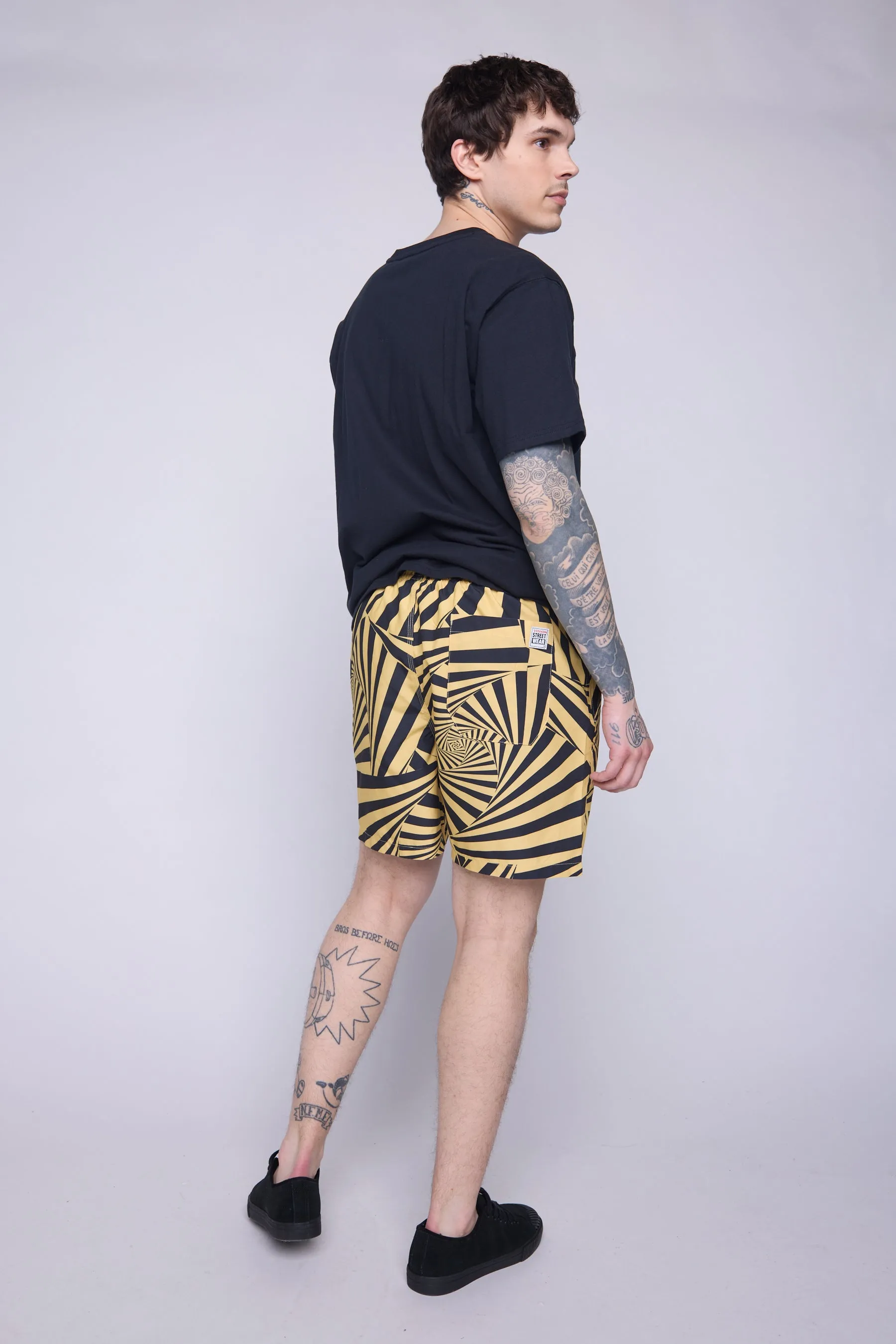 Aop Spiral Swim Shorts - Butter