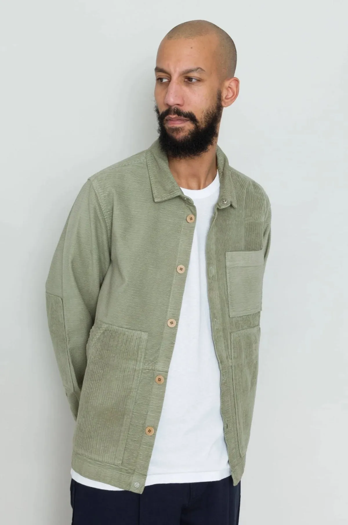 Assembly Worker Jacket Sage Cord Mix