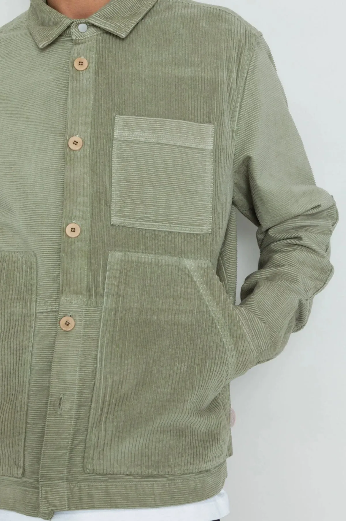 Assembly Worker Jacket Sage Cord Mix