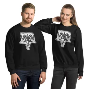 Baphomet Sweatshirt / Soft Goth Clothing / Pentacle / Ankh / Plus Size