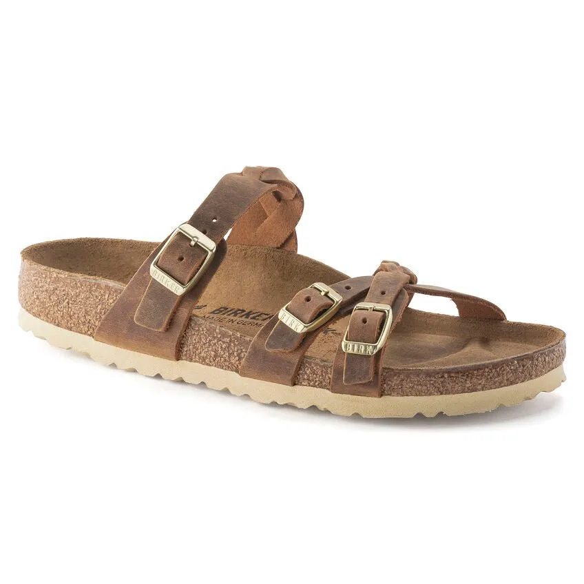 Birkenstock Women's Franca Braid - Cognac Oiled Leather