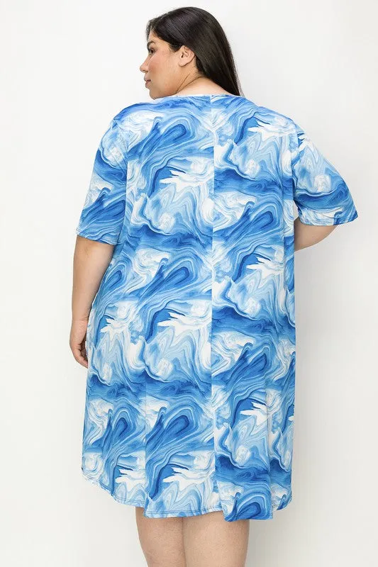 Blue Haze Tie Dye Dress