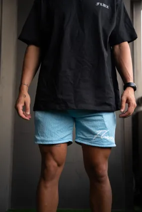 Blue Mesh 5" Shorts Double Layered