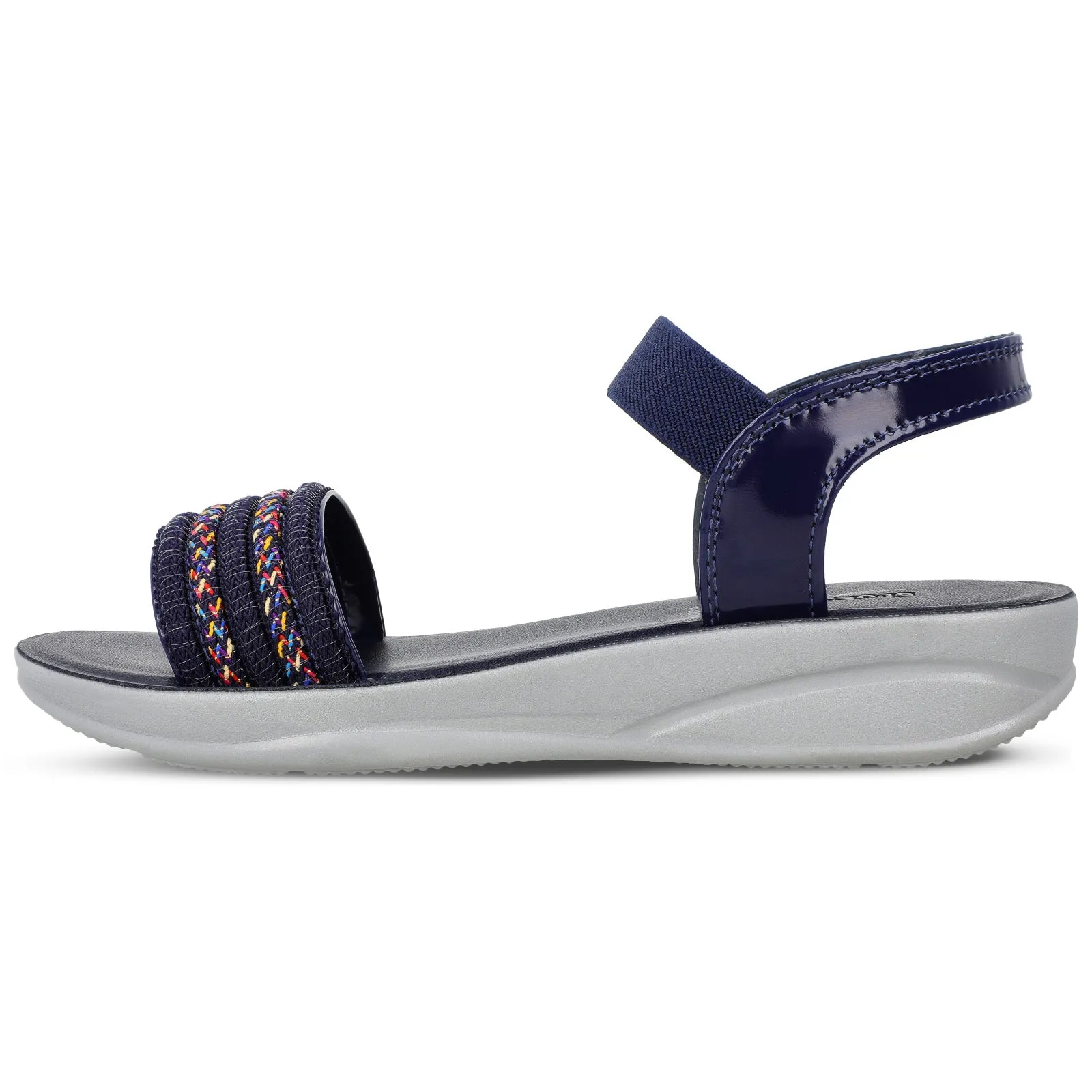 Blue Tyga Womens Ankle Strap Heel Sandal  - BT2714 Navy Blue