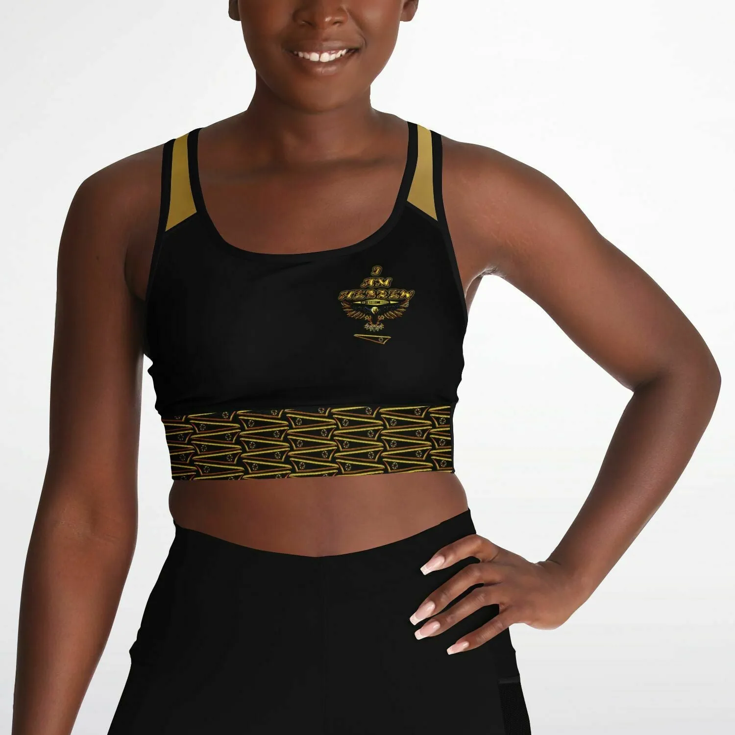 BREWZ Elected Designer Mesh Padded Sports Bra