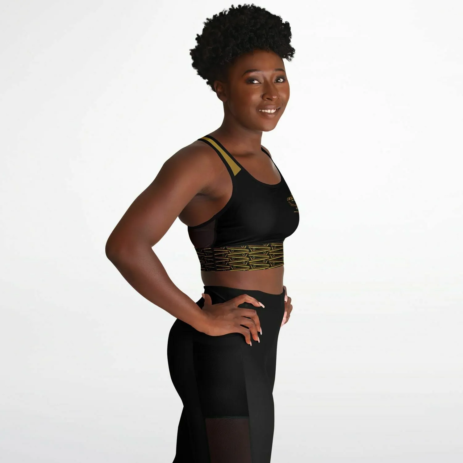 BREWZ Elected Designer Mesh Padded Sports Bra