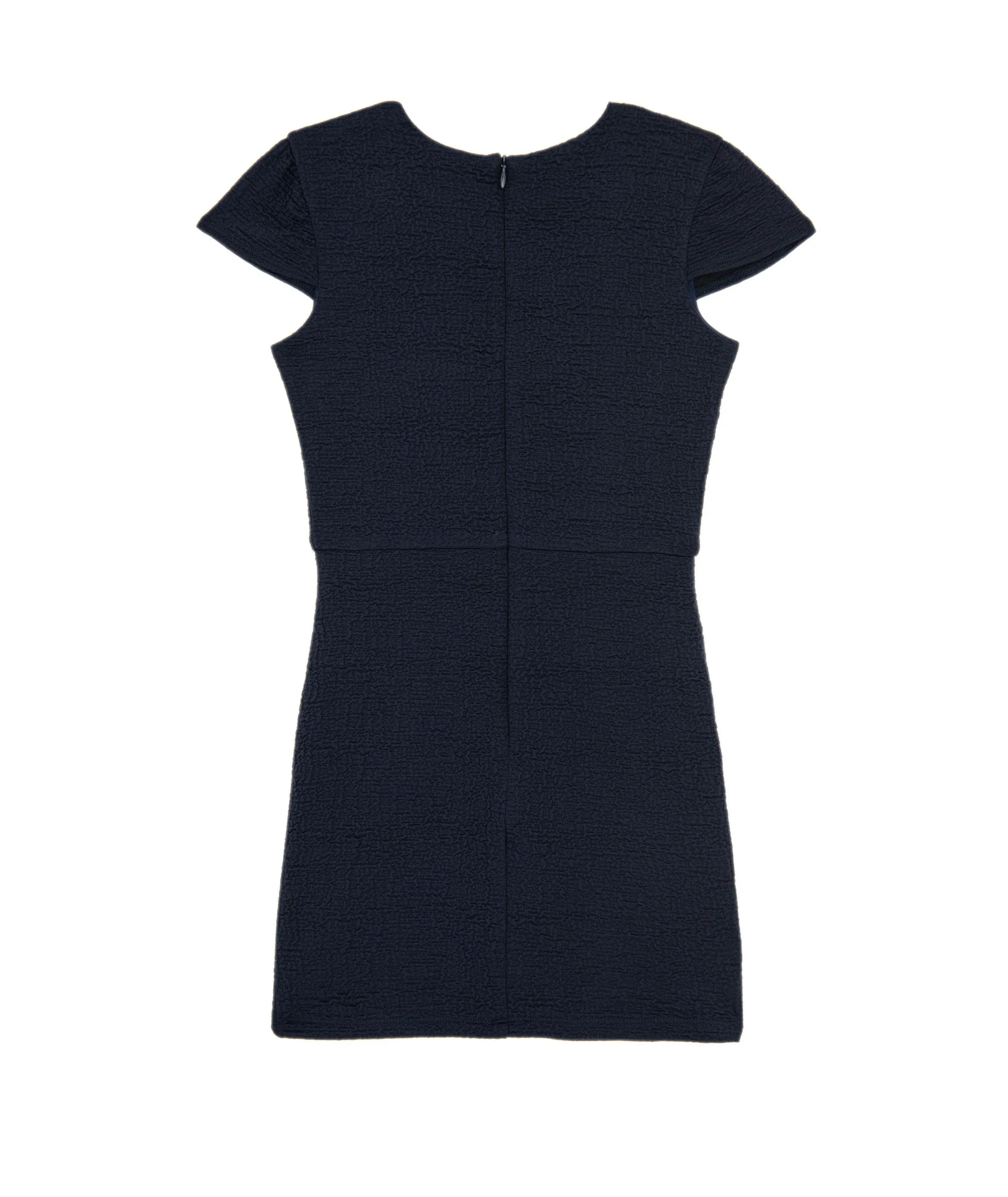 By Debra Girls Navy Ruched Cap Sleeve Dress