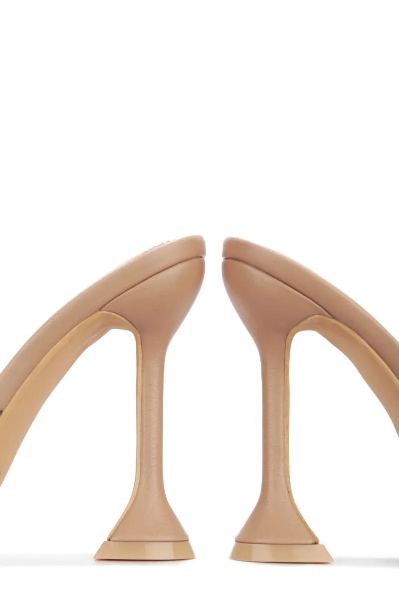 Champagne & Sunshine Clear Heels - Nude