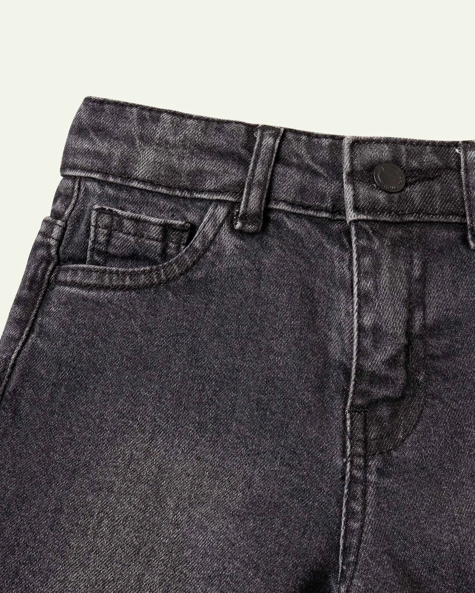 Charcoal Denim Shorts