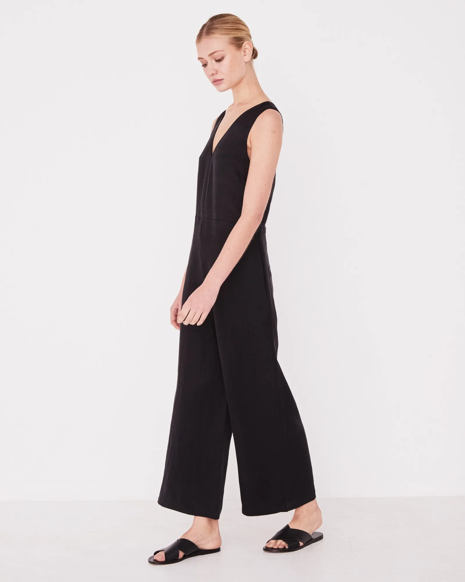 Column Cupro SL Black Jumpsuit