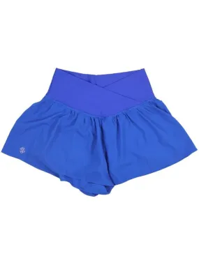 Cross Waist Shorts in Lapis