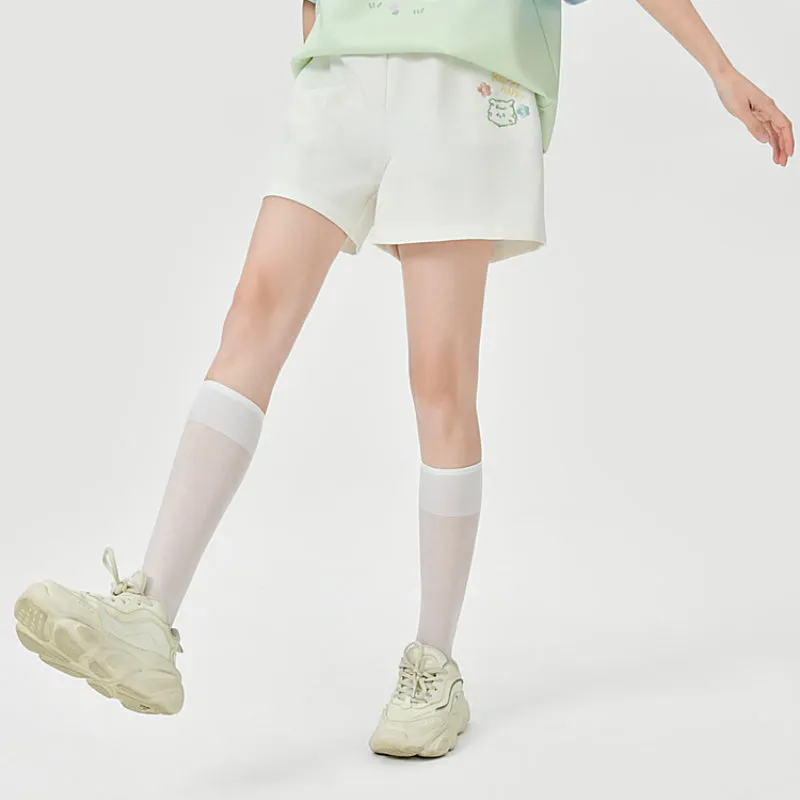 Cute Spring White Bear Shorts MK19174