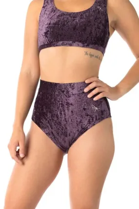 Dragonfly Lola High-Waisted Shorts - Velvet Purple