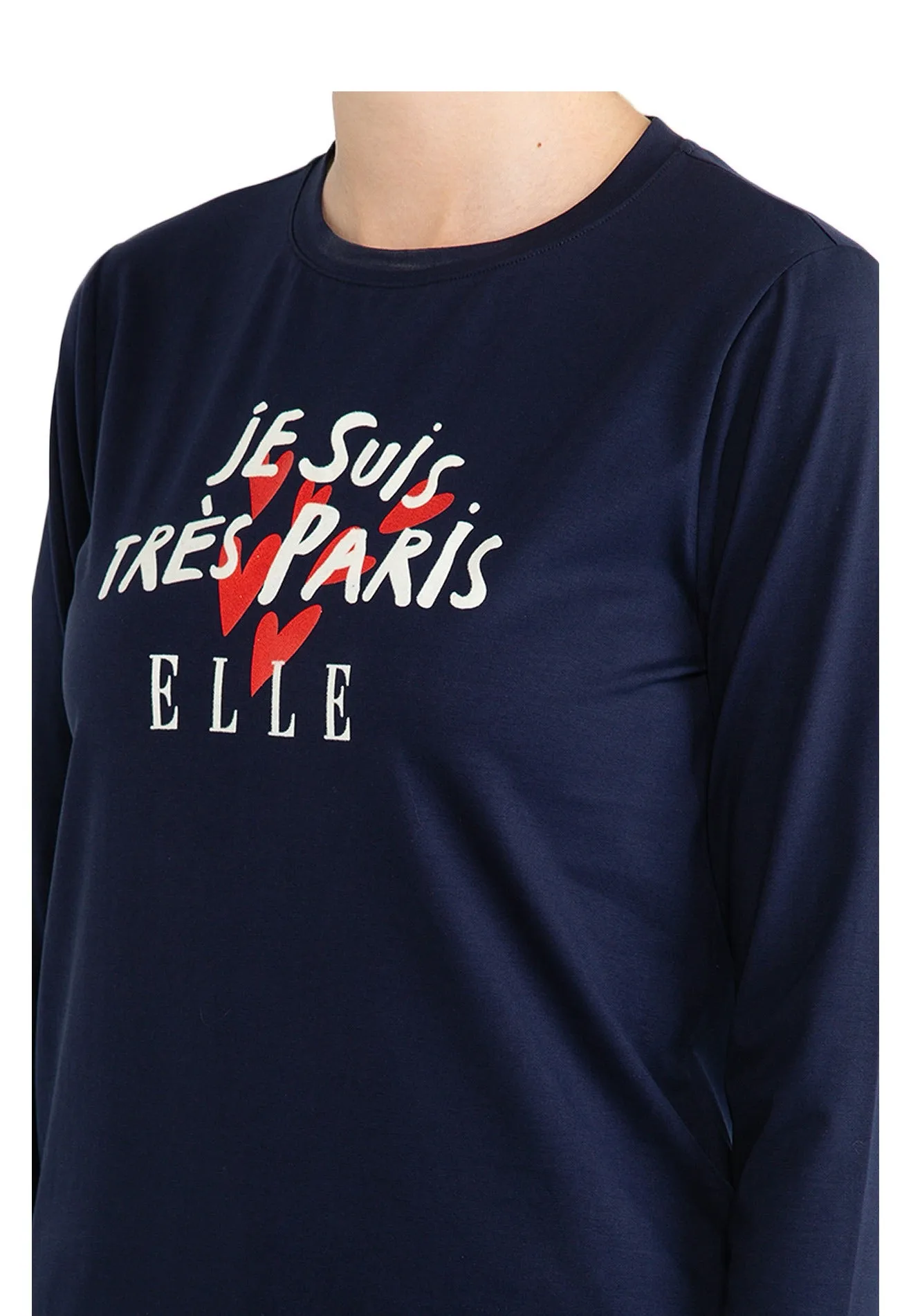 ELLE Active Leisure 'Le Suis Tres Paris' Long Sleeve Top