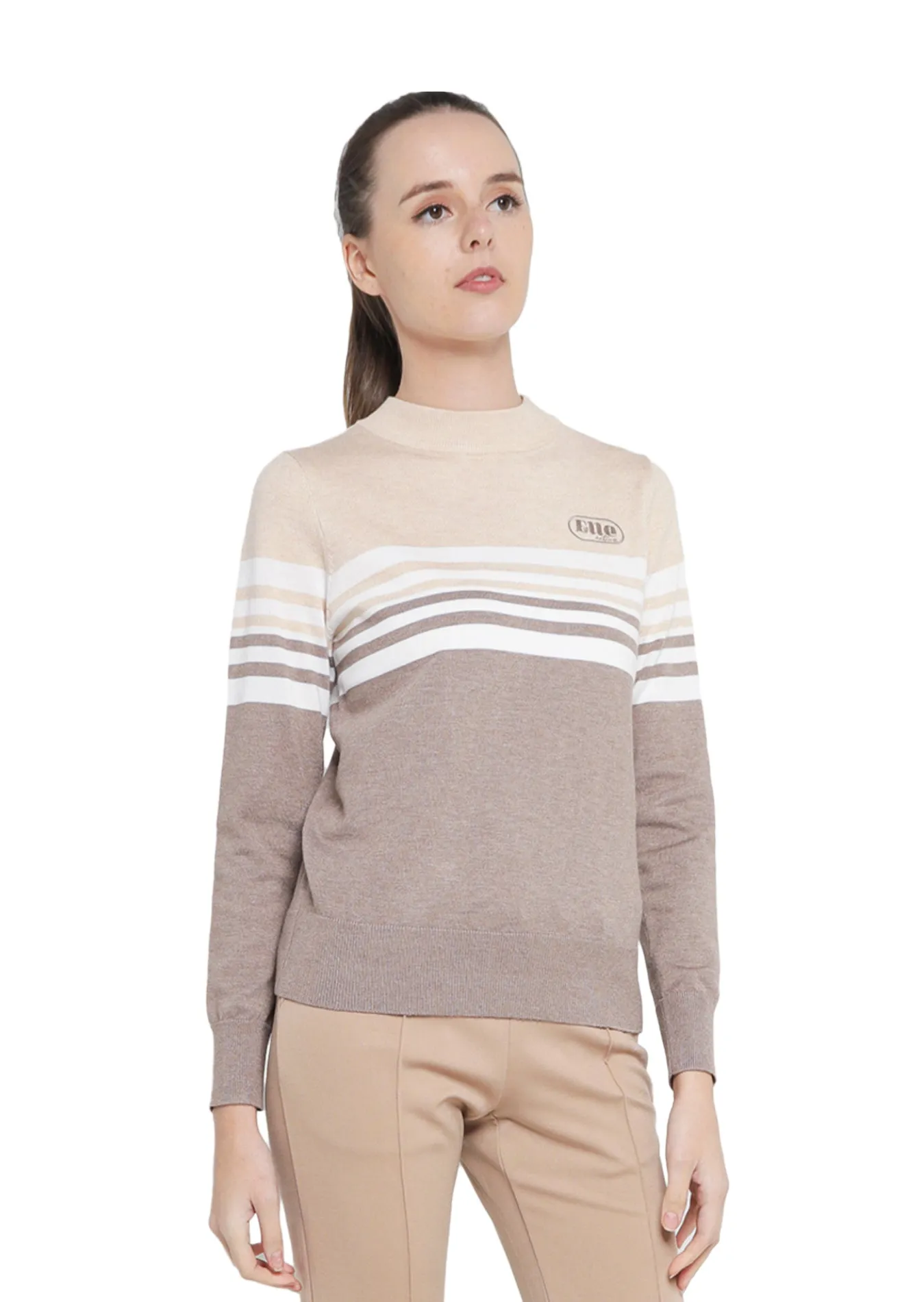 ELLE Active Round Neck Knit Sweater