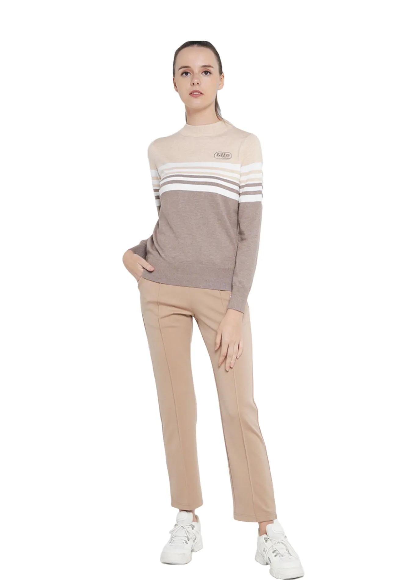 ELLE Active Round Neck Knit Sweater