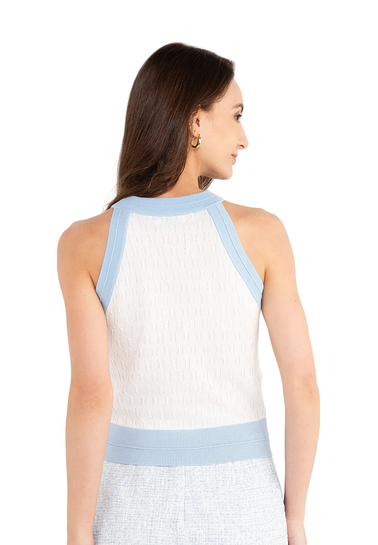 ELLE Apparel Knitted Geometric Top