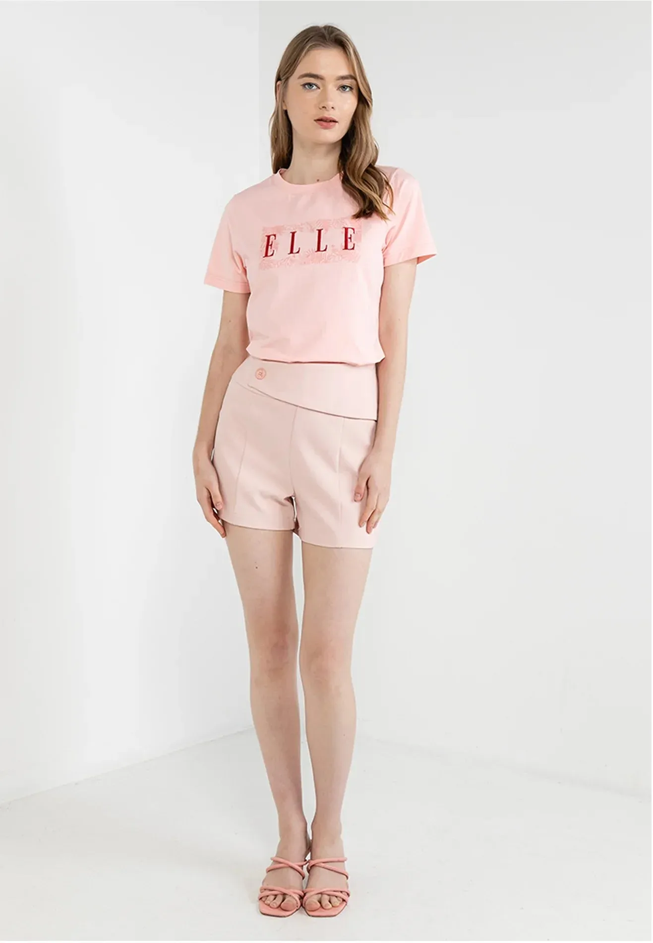 ELLE Leisure Floral Logo Graphic Tee