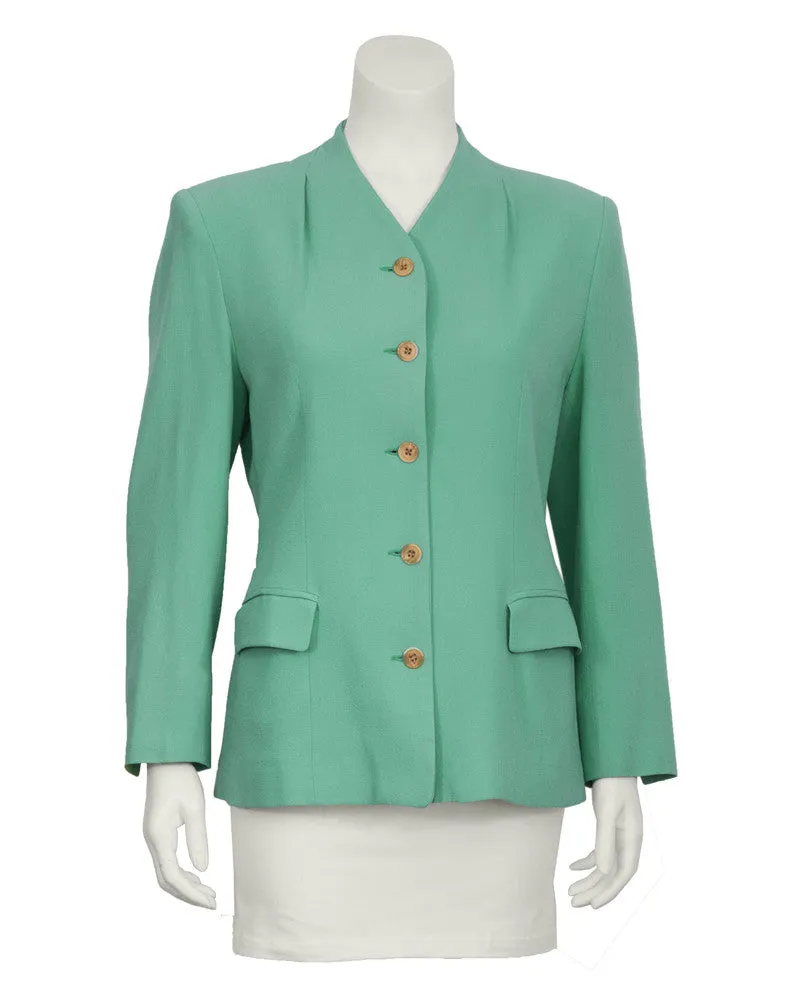 Green Crepe Jacket