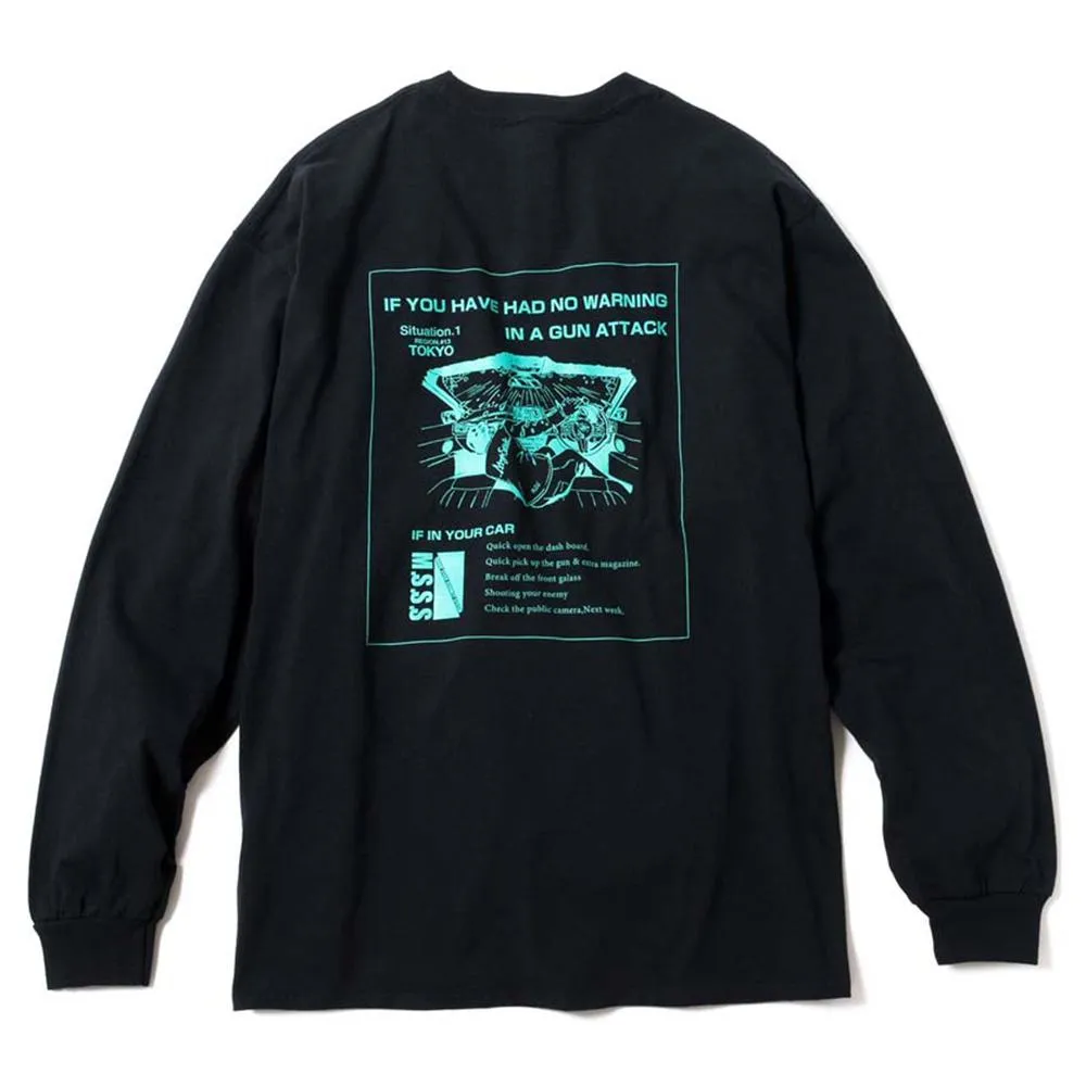 MAGICSTICK GUN ATTACK LS TEE -BLACK