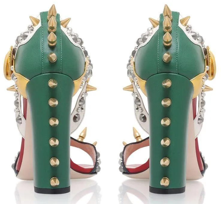 'Malin' Spike Leather Sandals