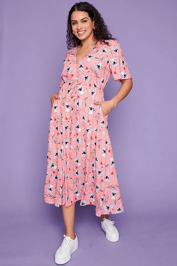 Marley Pink Koala Dress