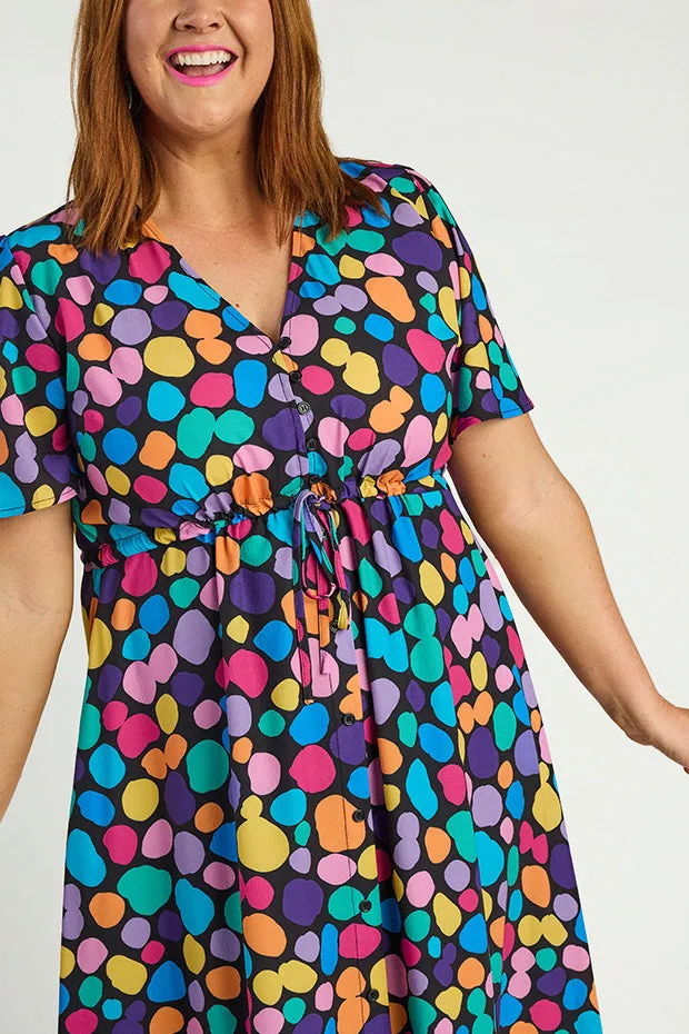 Marley Rainbow Pebble Spots Dress