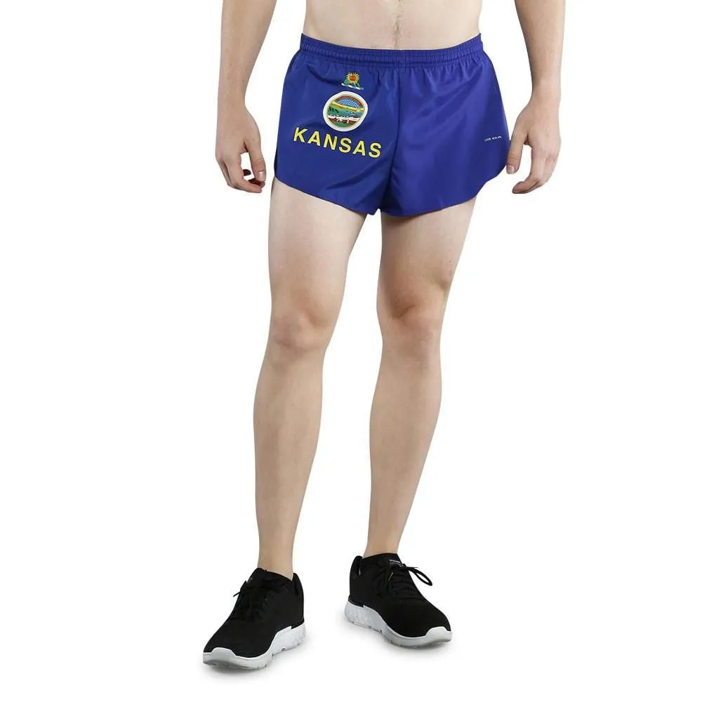 Men's 1" Elite Split Shorts- Kansas