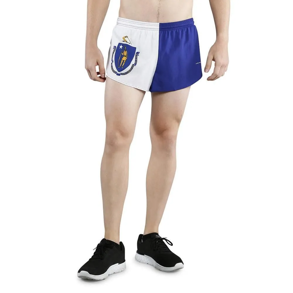 Men's 1" Elite Split Shorts- Massachusetts