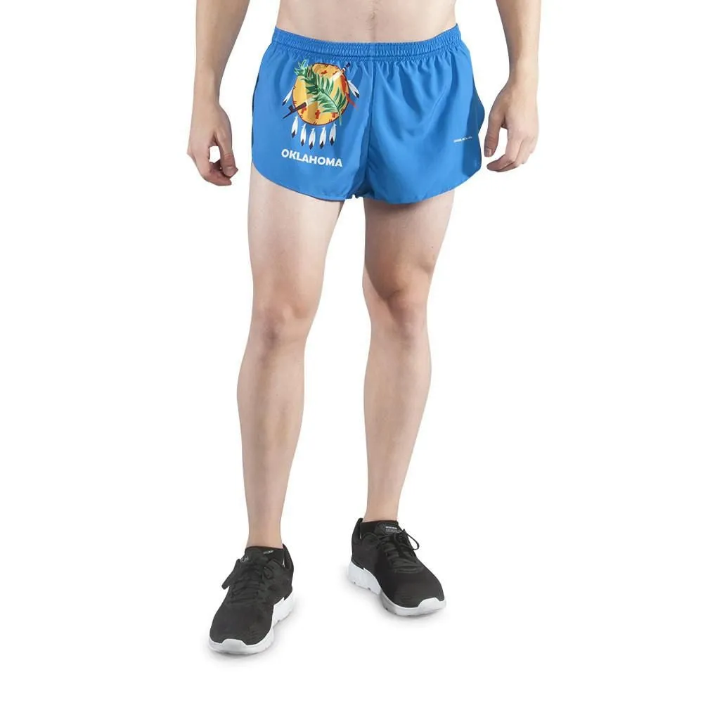 Men's 1" Elite Split Shorts- Oklahoma