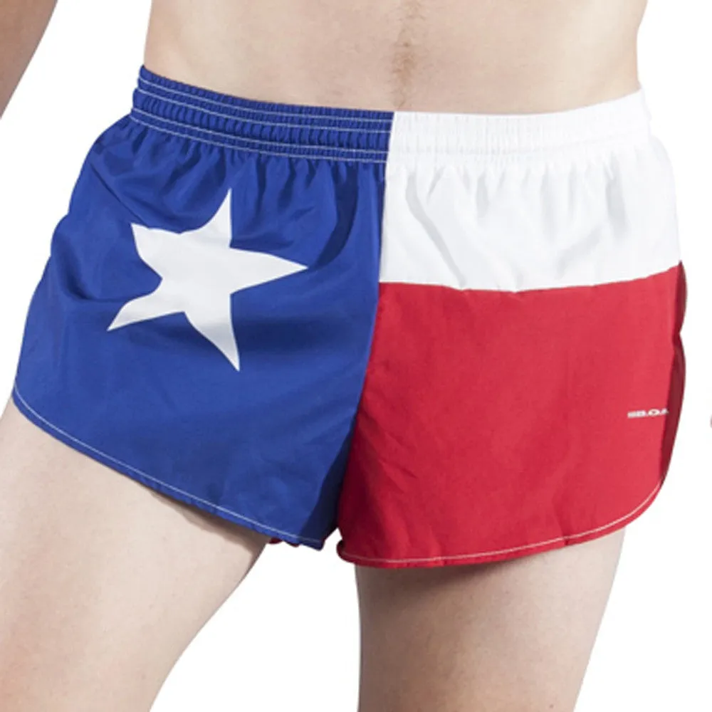 Men's 1" Elite Split Shorts- Texas