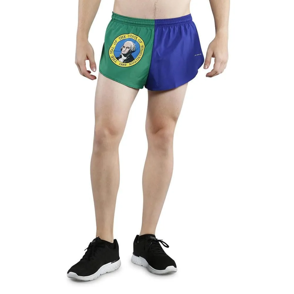 Men's 1" Elite Split Shorts- Washington