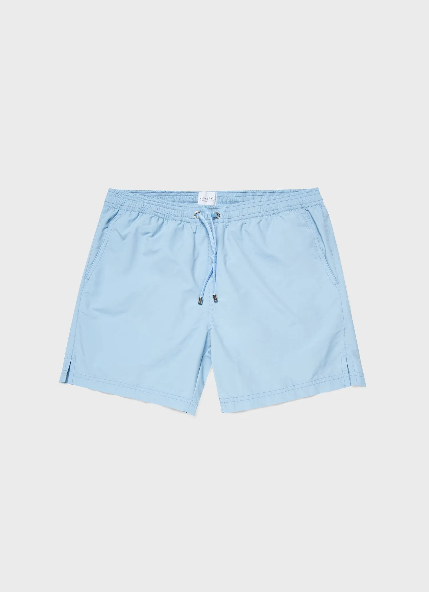 Men's Drawstring Swim Shorts in Light Blue