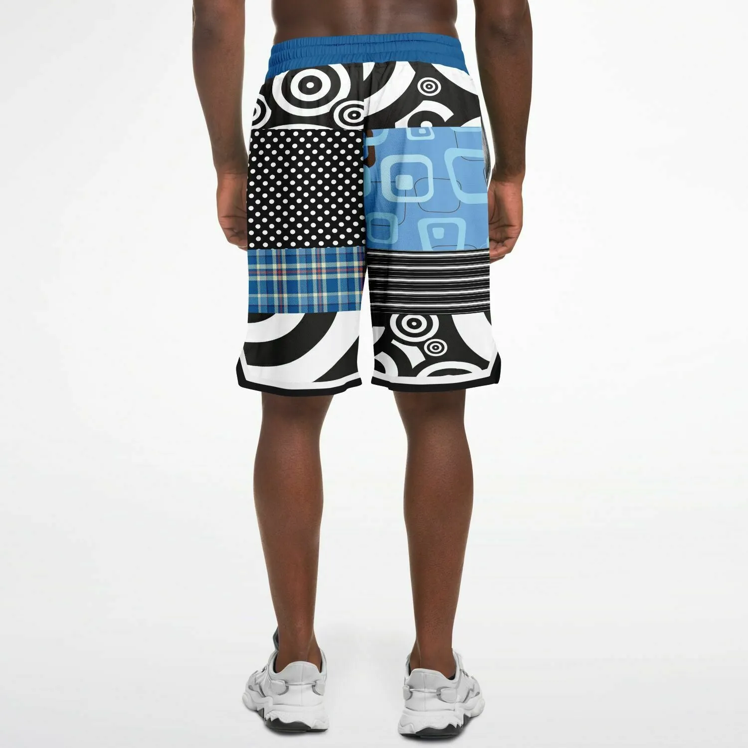 Pacific Palisades Patchwork Plaid Basketball Shorts