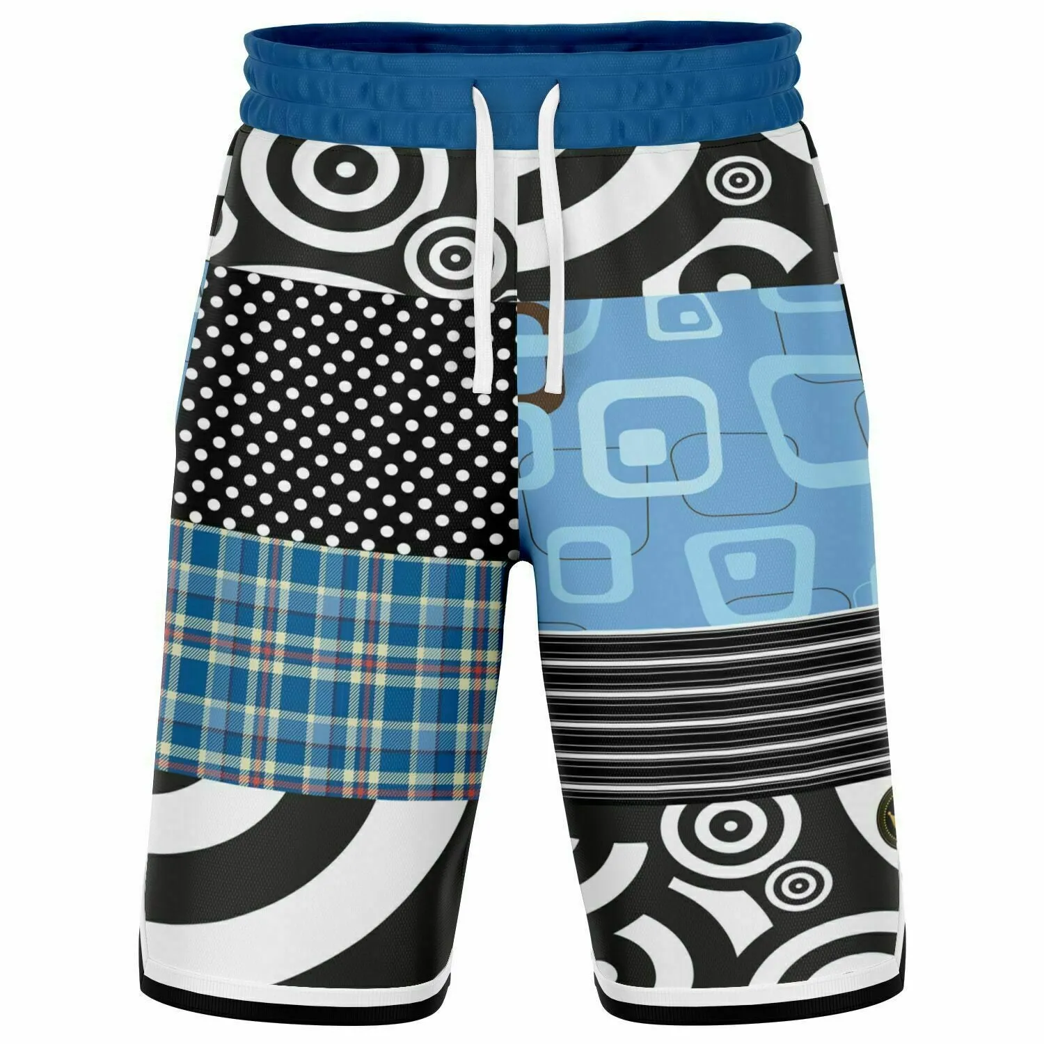 Pacific Palisades Patchwork Plaid Basketball Shorts