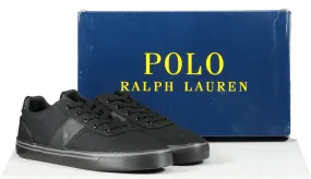 Polo Ralph Lauren Black Fabric Embroidered Logo Trainers BNIB UK 8 EU 42 👞