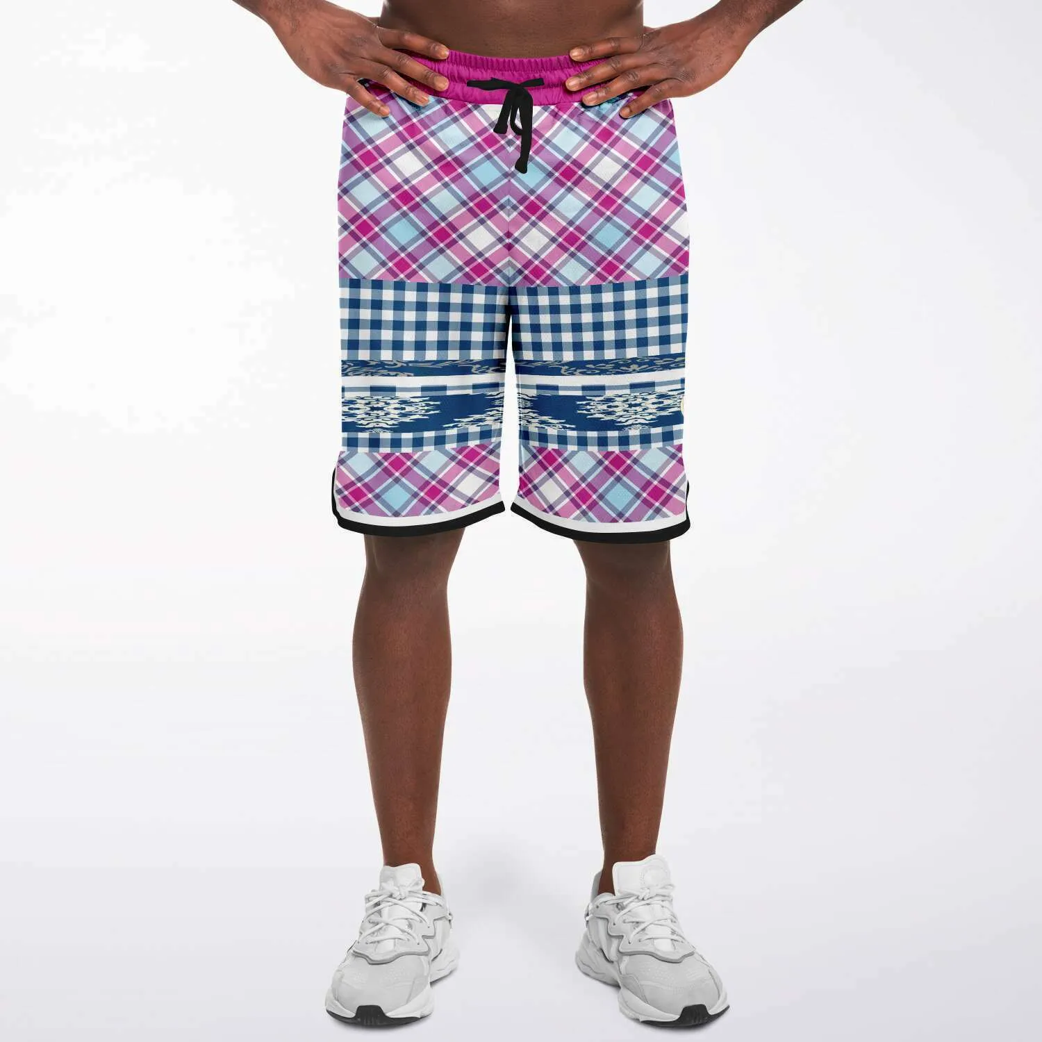 Purple Haze Plaid Basketball Shorts