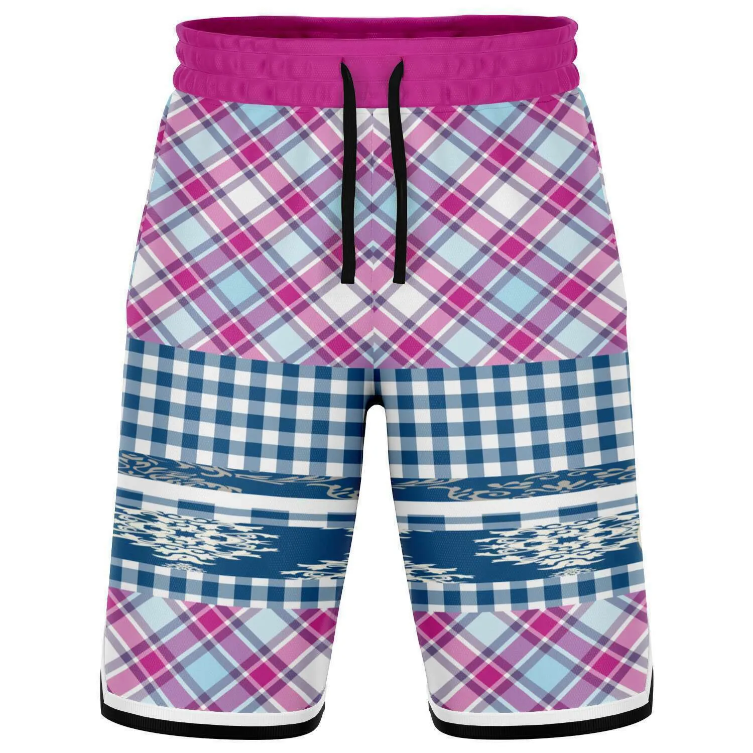 Purple Haze Plaid Basketball Shorts