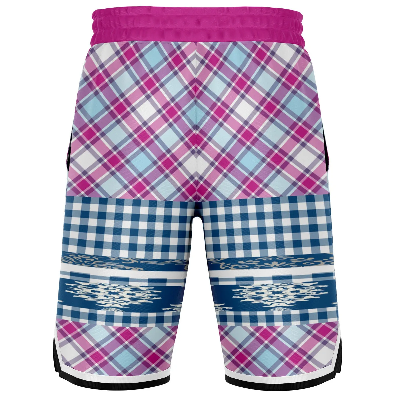 Purple Haze Plaid Basketball Shorts