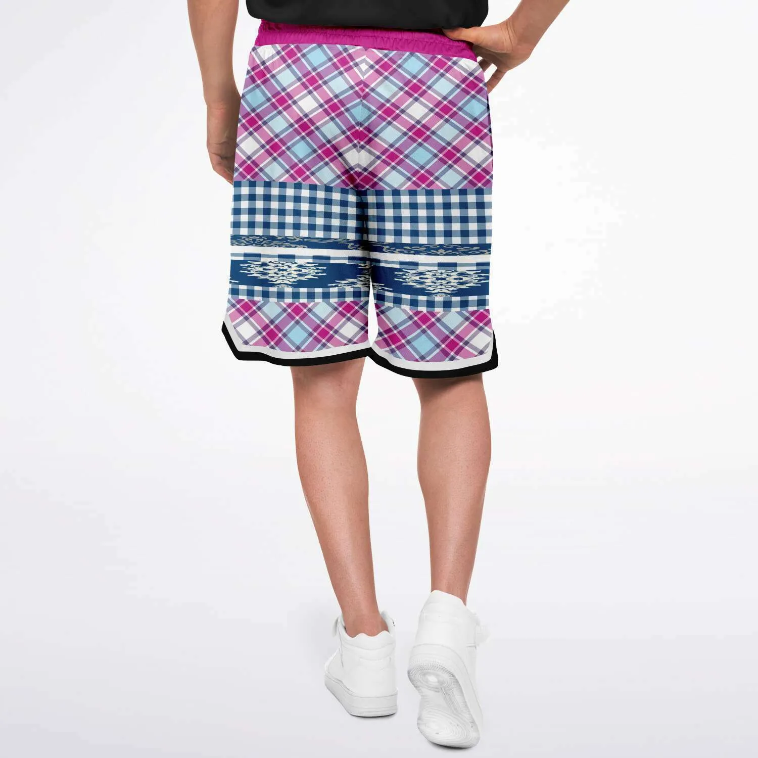 Purple Haze Plaid Basketball Shorts