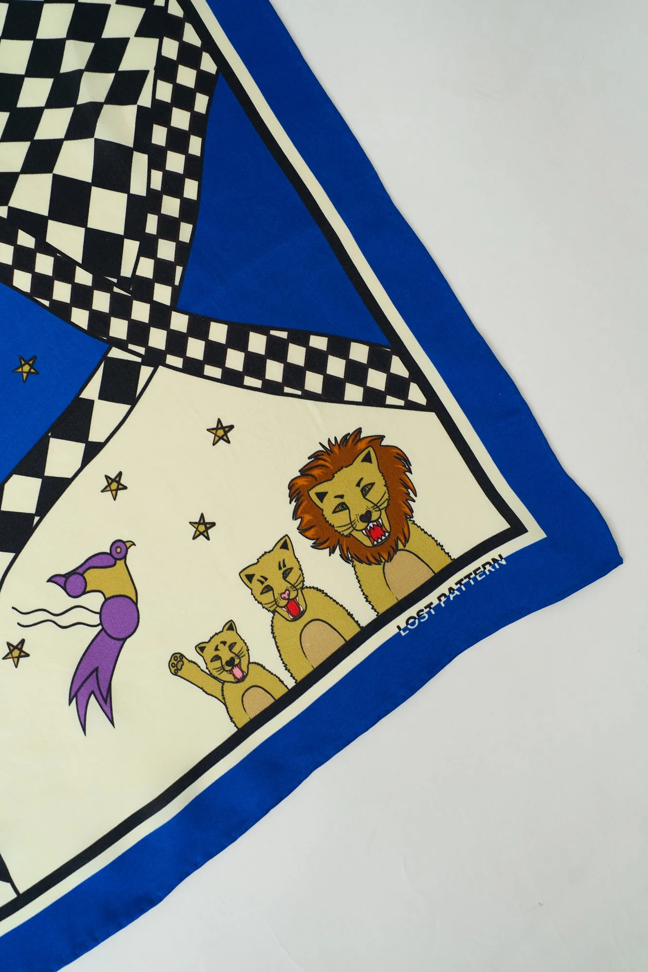 "Journey" Silk Scarf by SHANTALL LACAYO - Electric Blue